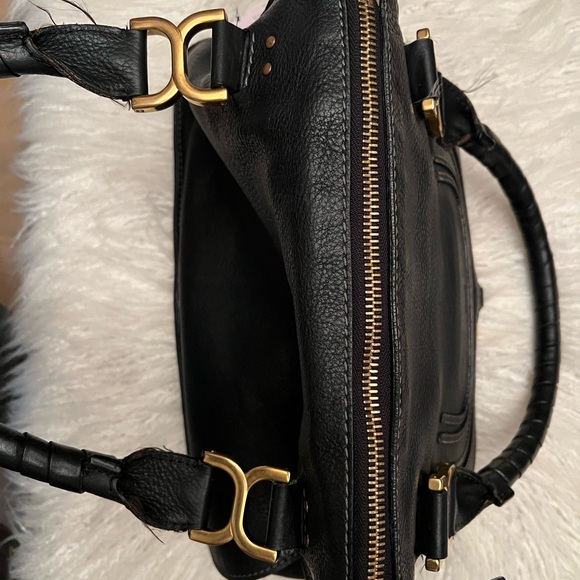 Chloe Marcie Black Leather
Shoulder Bag 36×28×12cm No Strap Guarantee - Picture 3 of 6